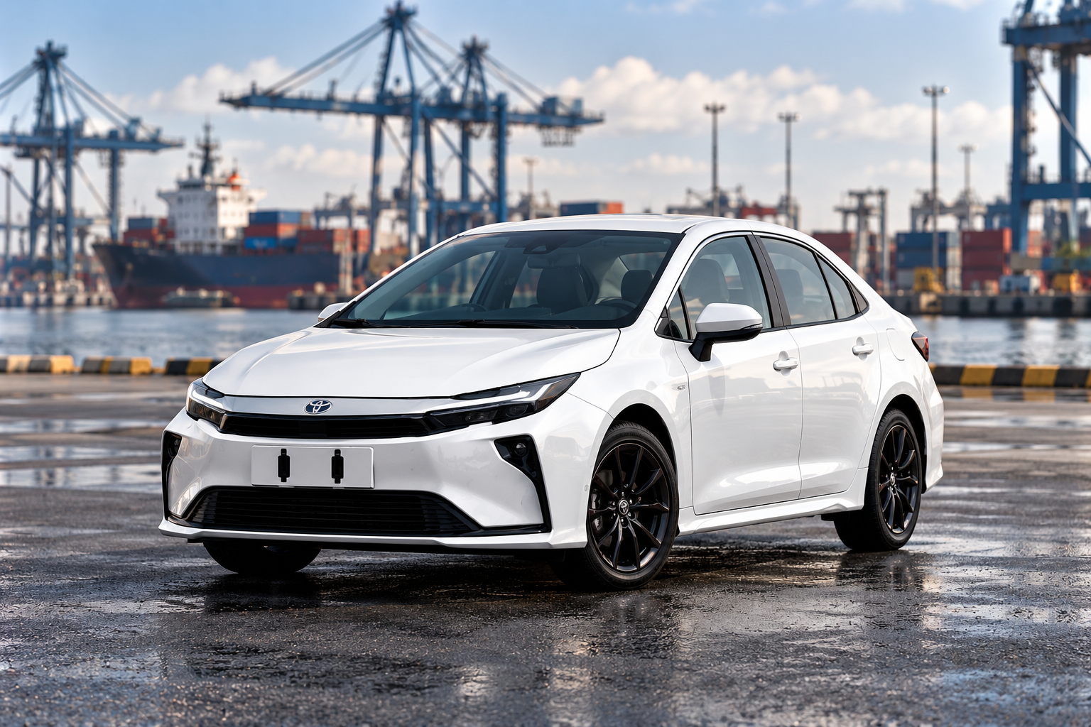 Imagen ilustrativa de un Toyota Corolla Hybrid blanco