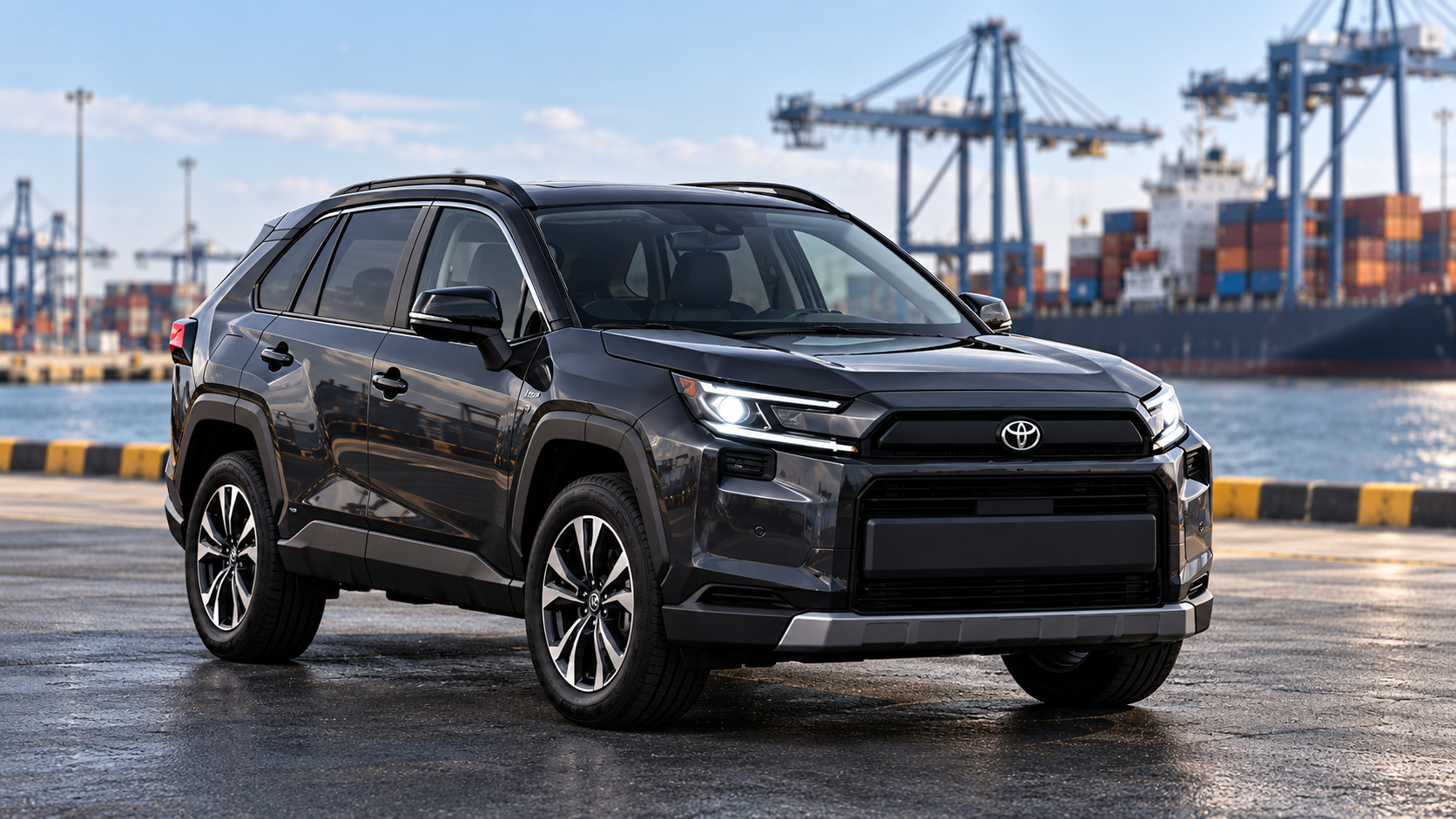 Imagen ilustrativa de un Toyota RAV4 Hybrid oscuro
